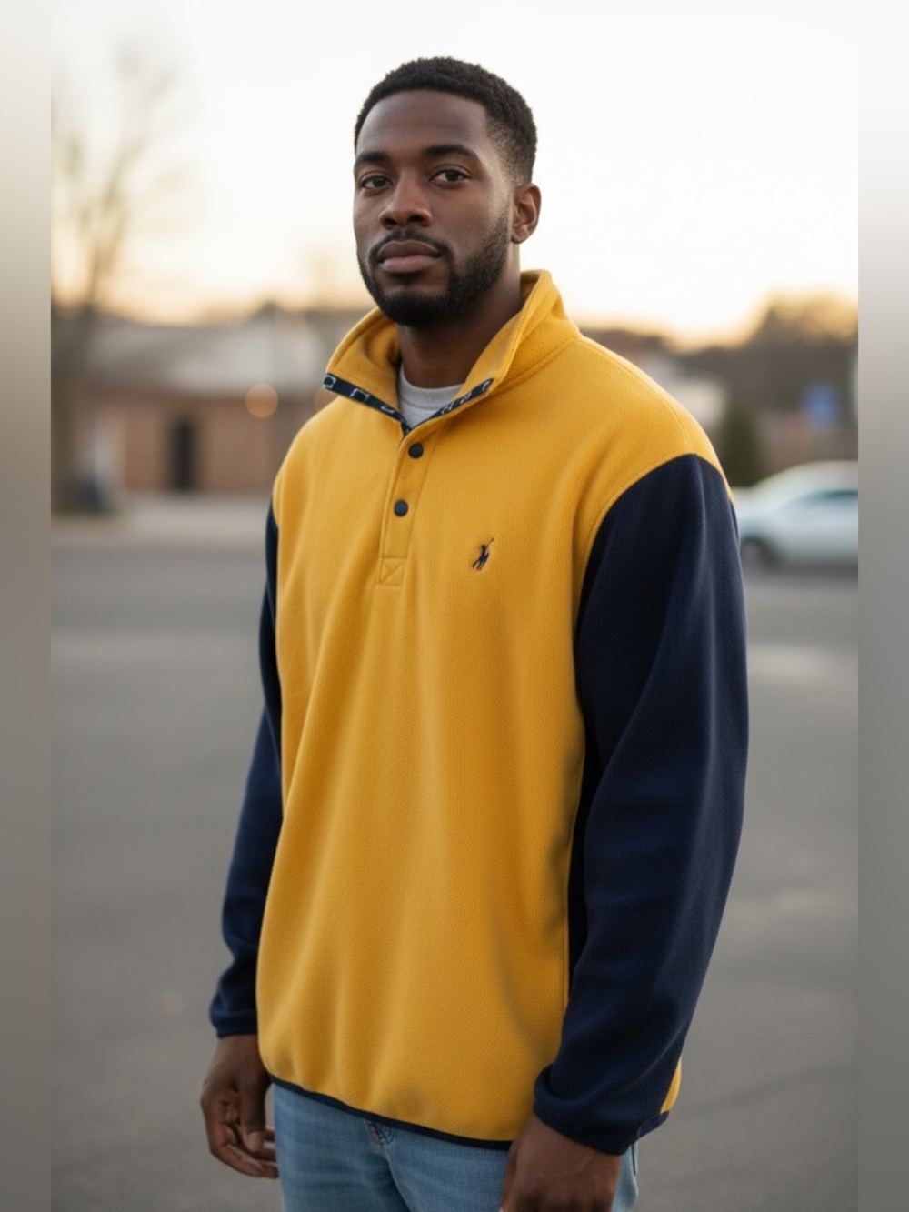 Nautica Mens fleece 1/4 zip pullover size large
